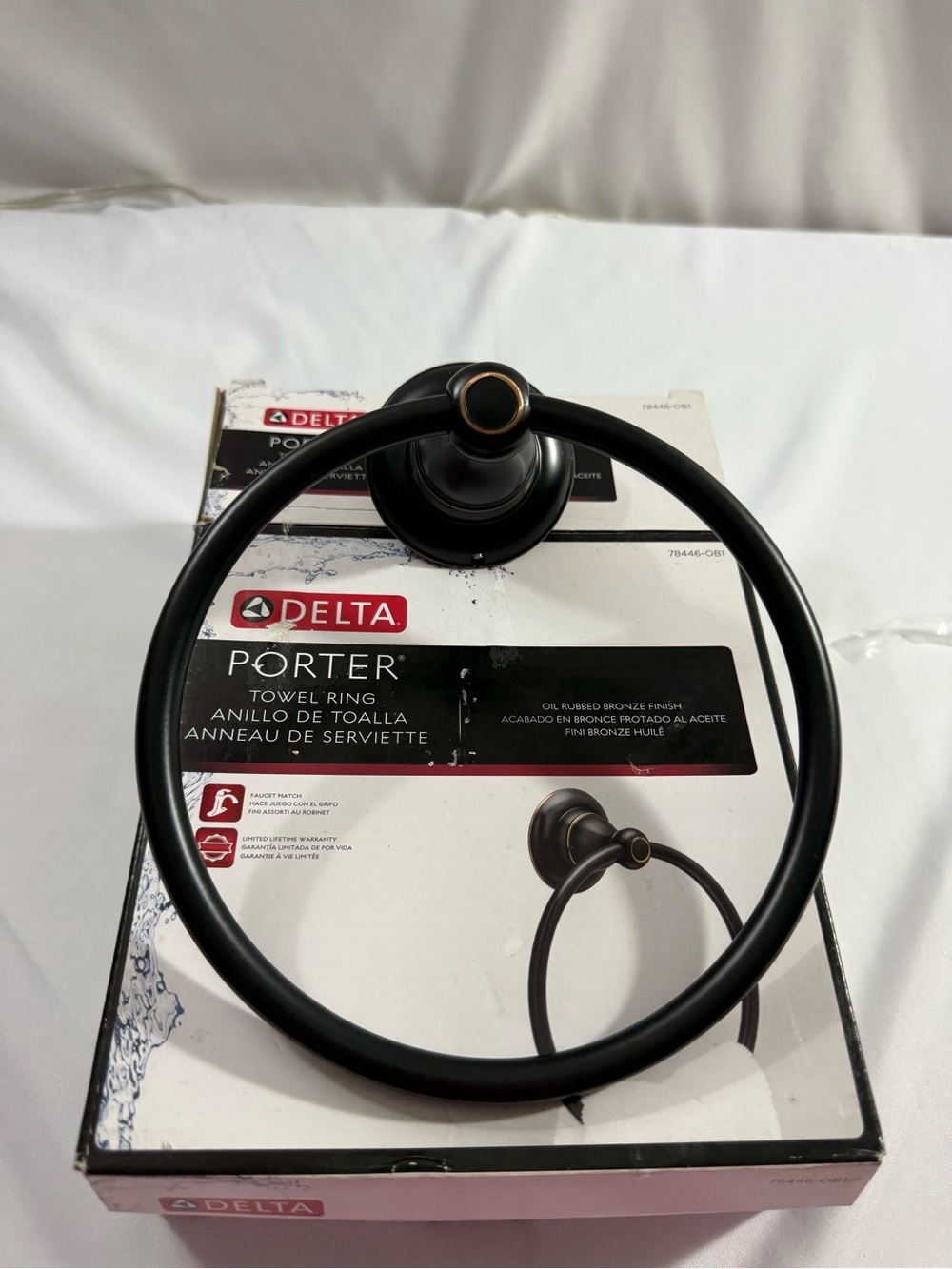 Delta Towel Ring in Oil Rubbed Bronze Finish